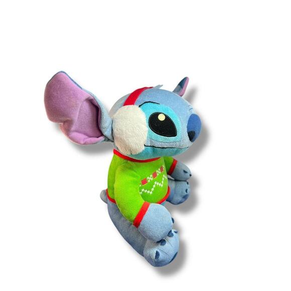 Disney Stitch 12” Christmas Holiday Festive Plush Toy 2021 Stuffed Animal - Picture 4 of 8